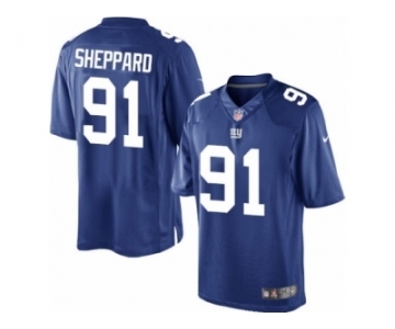 Men's Nike New York Giants #91 Kelvin Sheppard Limited Royal Blue Team Color NFL Jersey