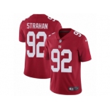 Men's Nike New York Giants #92 Michael Strahan Vapor Untouchable Limited Red Alternate NFL Jersey