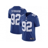 Men's Nike New York Giants #92 Michael Strahan Vapor Untouchable Limited Royal Blue Team Color NFL Jersey