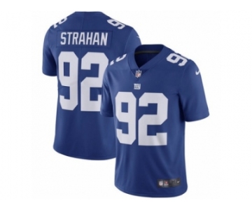 Men's Nike New York Giants #92 Michael Strahan Vapor Untouchable Limited Royal Blue Team Color NFL Jersey