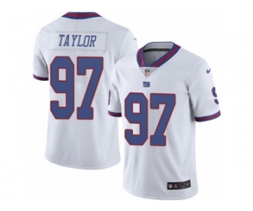 Men's Nike New York Giants #97 Devin Taylor Limited White Rush NFL Jersey