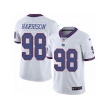 Men's Nike New York Giants #98 Damon Harrison Limited White Rush NFL Jersey