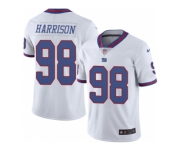 Men's Nike New York Giants #98 Damon Harrison Limited White Rush NFL Jersey