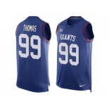 Men's Nike New York Giants #99 Robert Thomas Limited Royal Blue Player Name & Number Tank Top NFL Jersey