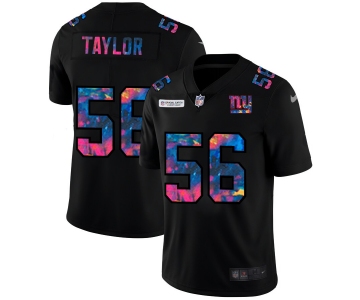 New York Giants #56 Lawrence Taylor Men's Nike Multi-Color Black 2020 NFL Crucial Catch Vapor Untouchable Limited Jersey