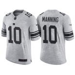 Nike New York Giants #10 Eli Manning 2016 Gridiron Gray II Men's NFL Limited Jersey