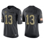 Nike New York Giants #13 Odell Beckham Jr Men's Stitched Black NFL Salute to Service Limited Jerseys