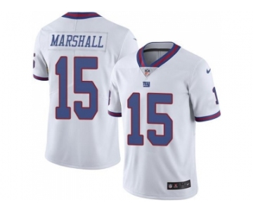 Nike New York Giants #15 Brandon Marshall White Men's Stitched NFL Limited Rush Jersey