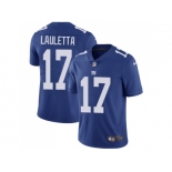 Nike New York Giants #17 Kyle Lauletta Royal Blue Team Color Men Stitched NFL Vapor Untouchable Limited Jersey