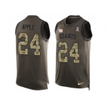 Nike New York Giants #24 Eli Apple Green Men's Stitched NFL Limited Salute To Service Tank Top Jersey