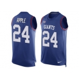 Nike New York Giants #24 Eli Apple Royal Blue Team Color Men's Stitched NFL Limited Tank Top Jersey