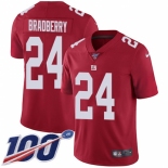 Nike New York Giants #24 James Bradberry Red Alternate Men's Stitched NFL 100th Season Vapor Untouchable Limited Jersey