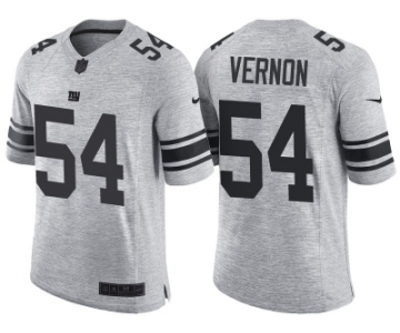 Nike New York Giants #54 Olivier Vernon 2016 Gridiron Gray II Men's NFL Limited Jersey