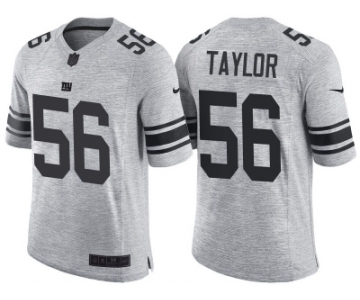 Nike New York Giants #56 Lawrence Taylor 2016 Gridiron Gray II Men's NFL Limited Jersey