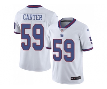 Nike New York Giants #59 Lorenzo Carter White Men Stitched NFL Limited Rush Jersey