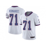 Nike New York Giants #71 Will Hernandez White Men Stitched NFL Limited Rush Jersey