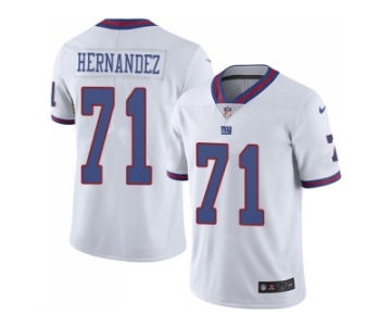 Nike New York Giants #71 Will Hernandez White Men Stitched NFL Limited Rush Jersey