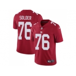 Nike New York Giants #76 Nate Solder Red Alternate Men Stitched NFL Vapor Untouchable Limited Jersey