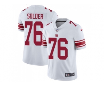 Nike New York Giants #76 Nate Solder White Men Stitched NFL Vapor Untouchable Limited Jersey