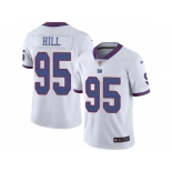 Nike New York Giants #95 B.J. Hill White Men Stitched NFL Limited Rush Jersey