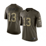 nike nfl jerseys new york giants #13 bedkhamjr army green[nike Limited Salute To Service]