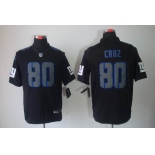 nike nfl jerseys new york giants #80 cruz black[nike impact limited]