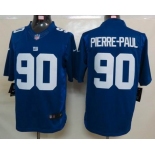 nike nfl jerseys new york giants #90 pierre-paul blue[nike limited]