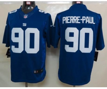 nike nfl jerseys new york giants #90 pierre-paul blue[nike limited]