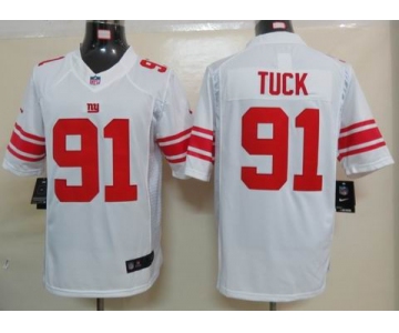 nike nfl jerseys new york giants #91 tuck white[nike limited]