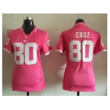 2015 Women Nike New York Giants #80 Victor Cruz Pink Jerseys