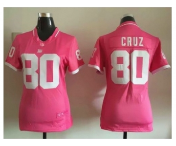 2015 Women Nike New York Giants #80 Victor Cruz Pink Jerseys