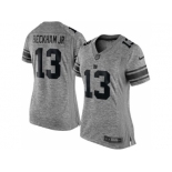 Women Nike New York Giants #13 Odell Beckham Jr Gray Stitched Gridiron