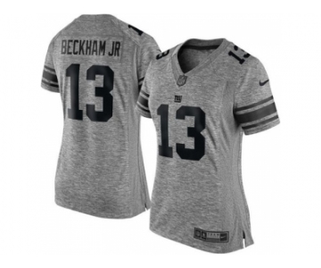 Women Nike New York Giants #13 Odell Beckham Jr Gray Stitched Gridiron