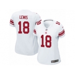 Women Nike New York Giants #18 Roger Lewis Game White NFL Jersey