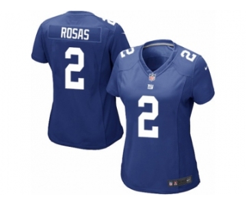 Women Nike New York Giants #2 Aldrick Rosas Game Royal Blue Team Color NFL Jersey