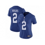 Women Nike New York Giants #2 Aldrick Rosas Royal Blue Team Color Vapor Untouchable Limited Player NFL Jersey