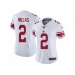 Women Nike New York Giants #2 Aldrick Rosas White Vapor Untouchable Limited Player NFL Jersey