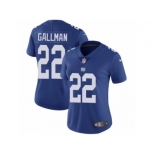 Women Nike New York Giants #22 Wayne Gallman Royal Blue Team Color Vapor Untouchable Limited Player NFL Jersey