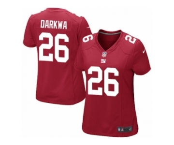 Women Nike New York Giants #26 Orleans Darkwa Game Red Alternate NFL Jersey