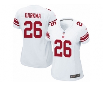 Women Nike New York Giants #26 Orleans Darkwa Game White NFL Jersey