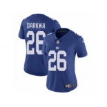 Women Nike New York Giants #26 Orleans Darkwa Royal Blue Team Color Vapor Untouchable Limited Player NFL Jersey