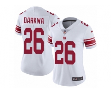 Women Nike New York Giants #26 Orleans Darkwa White Vapor Untouchable Limited Player NFL Jersey