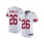 Women Nike New York Giants #26 Saquon Barkley White Stitched NFL Vapor Untouchable Limited Jersey