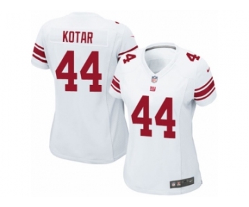 Women Nike New York Giants #44 Doug Kotar Game White NFL Jersey