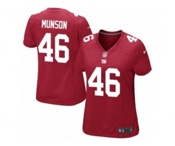 Women Nike New York Giants #46 Calvin Munson Game Red Alternate NFL Jersey