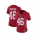 Women Nike New York Giants #46 Calvin Munson Red Alternate Vapor Untouchable Limited Player NFL Jersey