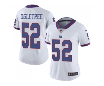 Women Nike New York Giants #52 Alec Ogletree White Stitched NFL Limited Rush Jersey