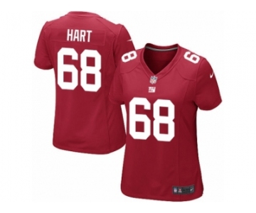 Women Nike New York Giants #68 Bobby Hart Game Red Alternate NFL Jersey