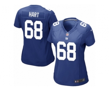 Women Nike New York Giants #68 Bobby Hart Game Royal Blue Team Color NFL Jersey