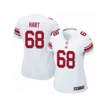 Women Nike New York Giants #68 Bobby Hart Game White NFL Jersey